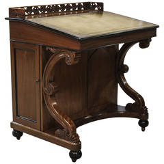 Antique Mahogany Davenport Maitre D Station