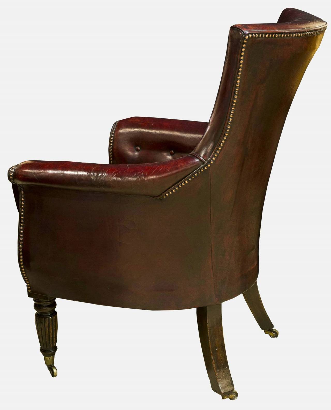 regency mahogany library chairs