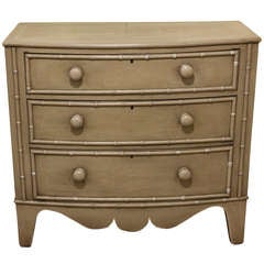 19th Century Painted Bow Front Chest Of Drawers