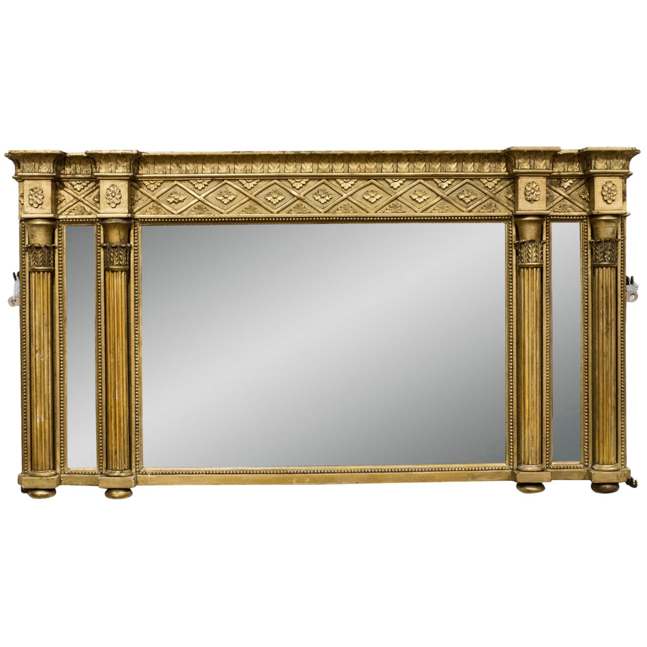 A Fine Regency Gilt Gesso Overmantel Mirror