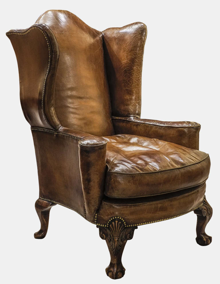 English Pair of Queen Anne Style Armchairs