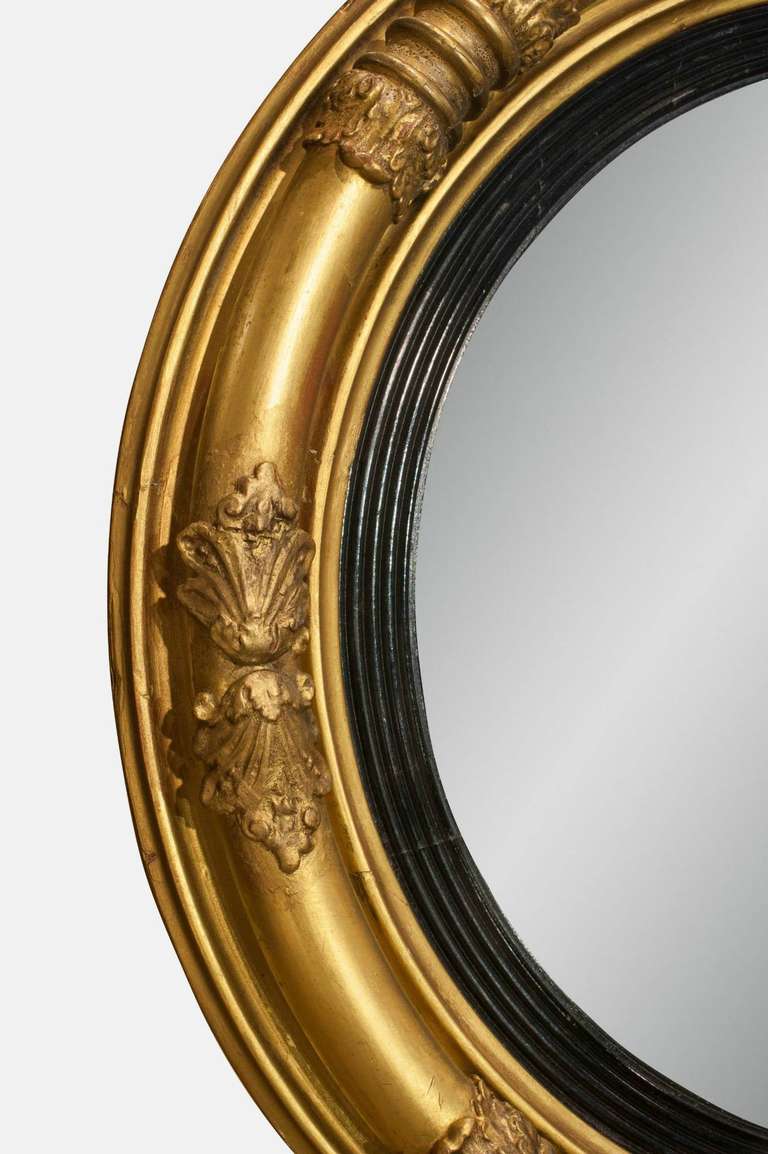 British Regency Convex Bullseye Mirror
