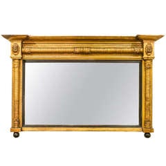 Giltwood and Gesso Overmantel Mirror