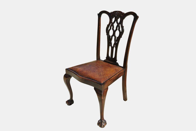 Set of 18 Mahogany Chippendale Style Dining Chairs, 19th Century In Good Condition In Bournemouth, GB