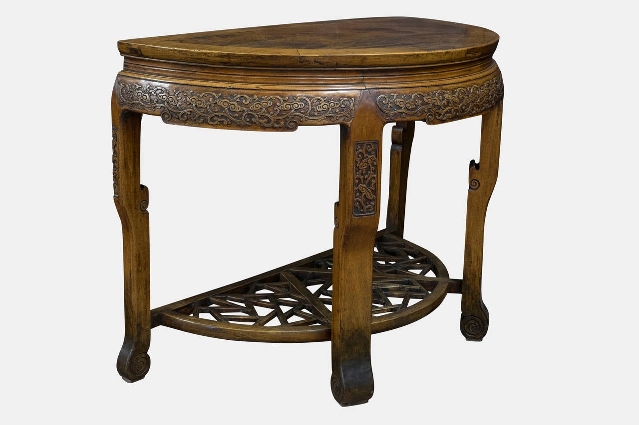 Qing Pair of Early 19th Century Chinese Console Tables