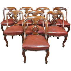 Antique Eight 19th Century Mahogany Dining Chairs