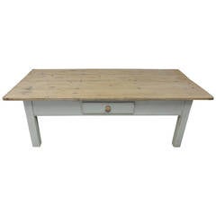 Antique 19th Century Painted Farmhouse Coffee Table