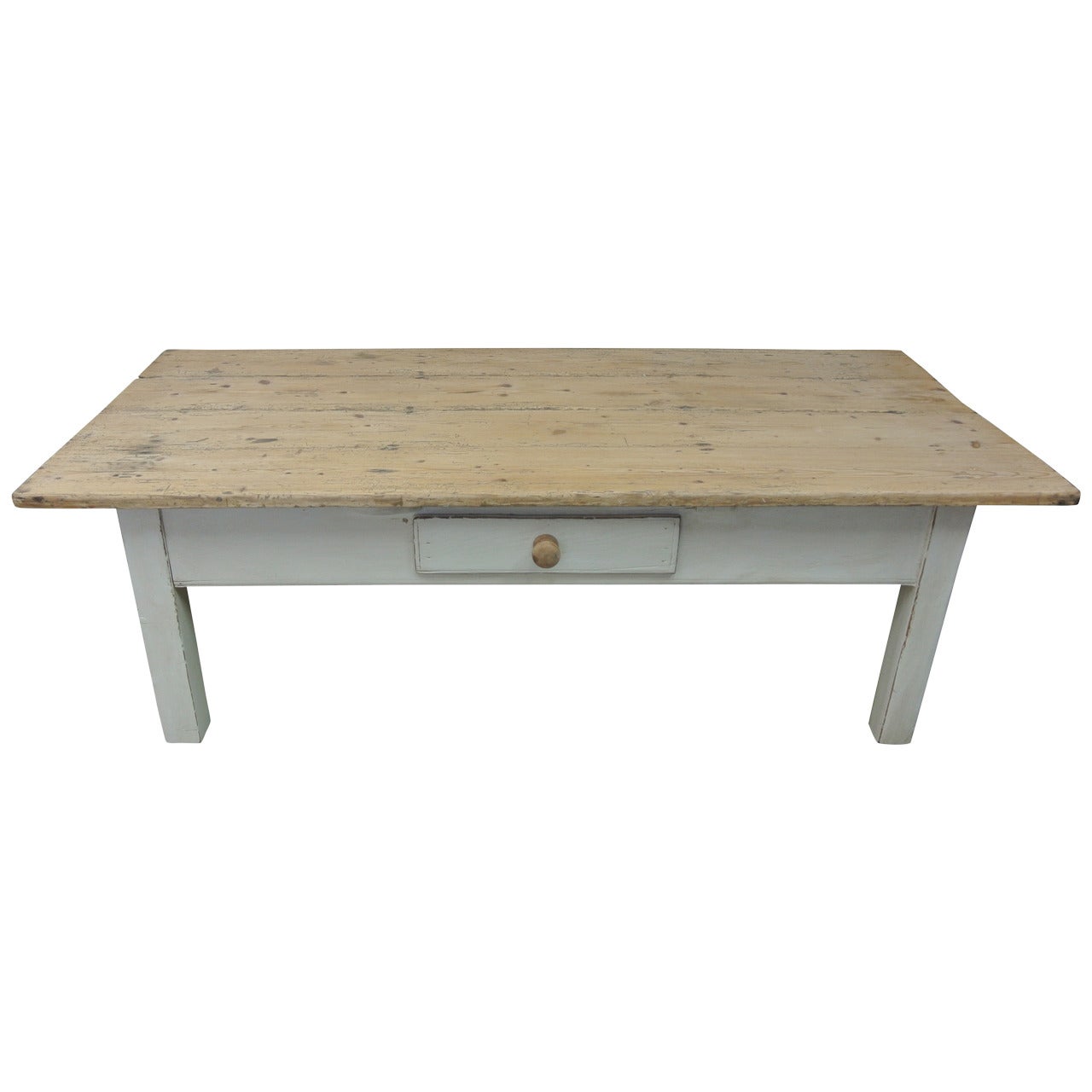 19th Century Painted Farmhouse Coffee Table