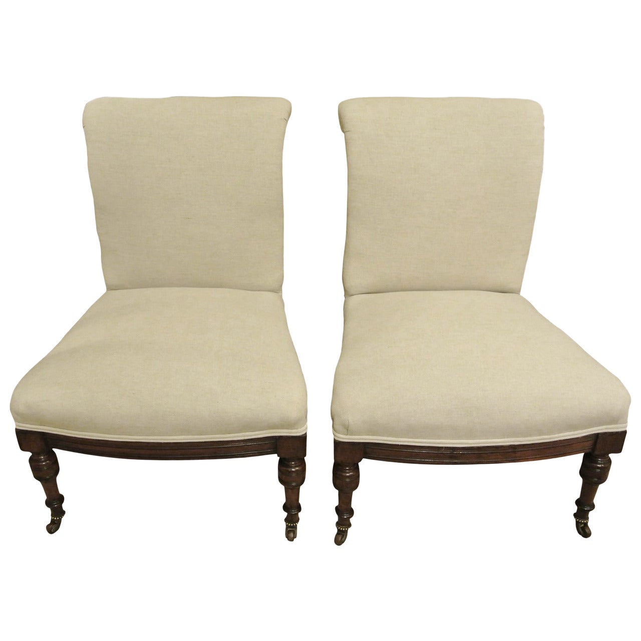 Pair of 19th Century Mahogany Bedroom Chairs