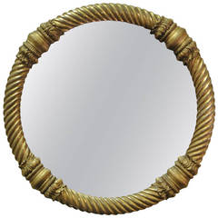 Regency Circular Mirror with Rope Twist Frame