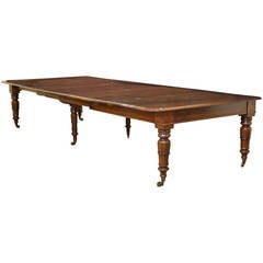 19th Century Mahogany Extendable Dining or Boardroom Table