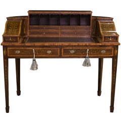 19th Century Inlaid Rosewood Carlton House Desk