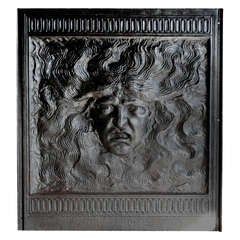 Elihu Vedder (1836-1923) American Renaissance Cast-Iron Fireback c.1882