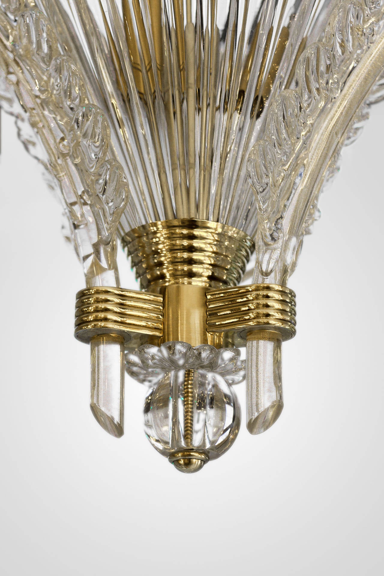 Italian Small Chandelier by Barovier & Toso, Italy, circa 1950 For Sale