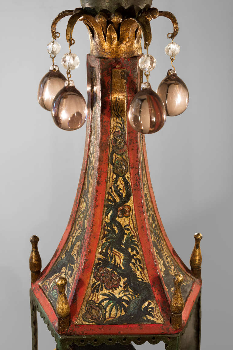 20th Century Lantern Shaped Chandelier, France circa 1930-40 For Sale