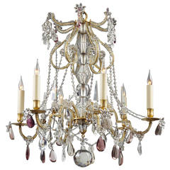 Maison Baguès Gilt Bronze Chandelier, Paris, circa 1940-1950