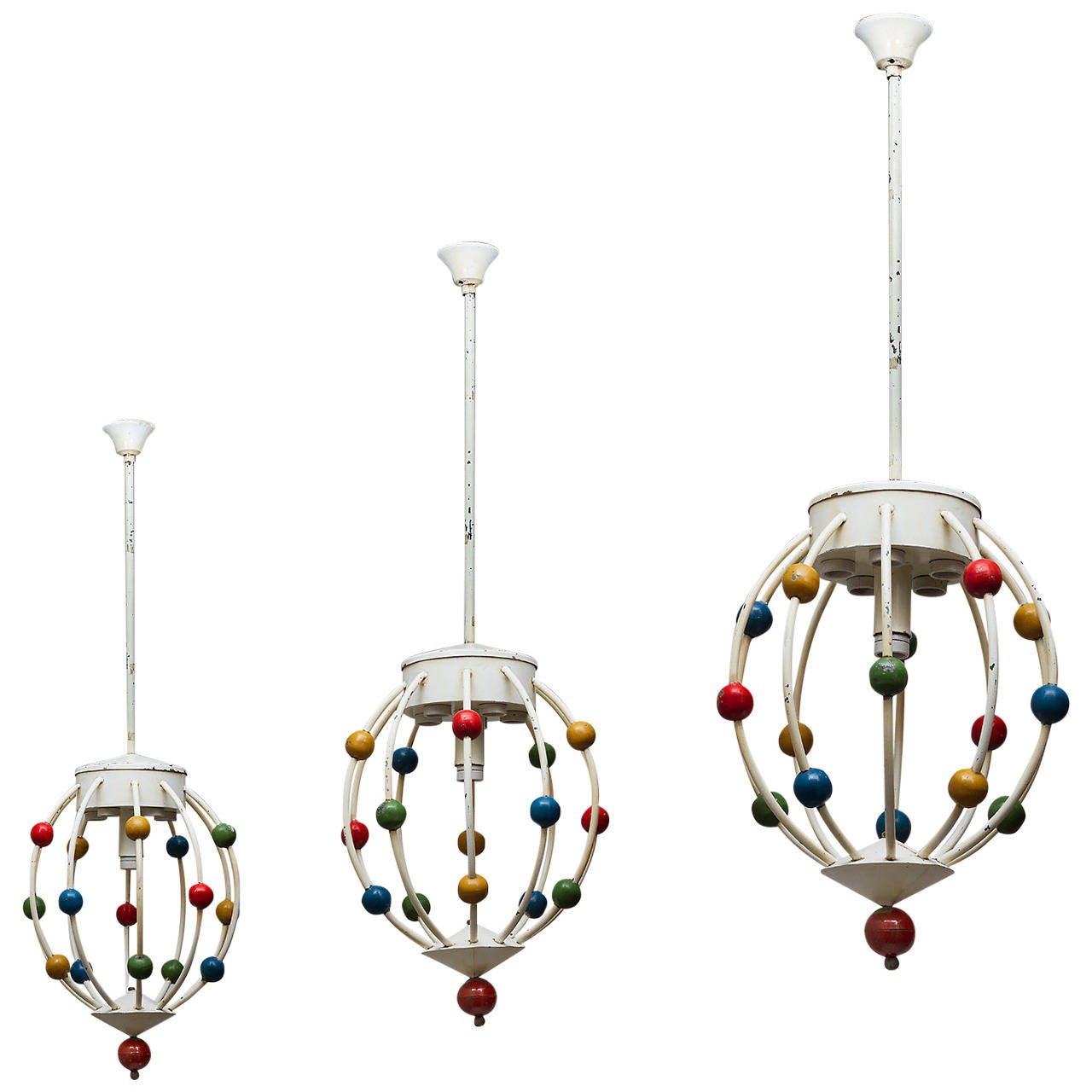 Exceptional Set of 11 Ceiling Lights, Italy, circa 1960-1970 For Sale