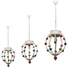Exceptional Set of 11 Ceiling Lights, Italy, circa 1960-1970