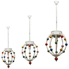 Vintage Exceptional Set of 11 Ceiling Lights, Italy, circa 1960-1970