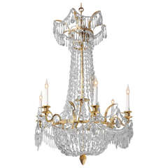 Basket shaped chandelier. France circa 1810