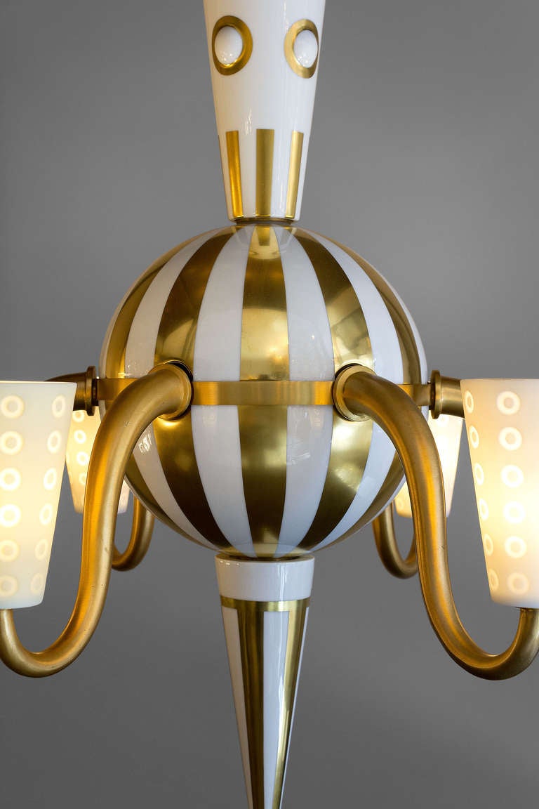 Porcelain Chandelier from Bernardaud by Olivier Gagnère, Paris, 1996 In Excellent Condition For Sale In St Ouen, FR