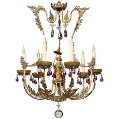 Antique Chandelier Model "au Chinois, " France Early 20th Century