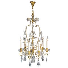 Cage frame chandelier. Maison Baguès. Paris circa 1955-60