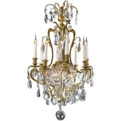 Cage Frame Bronze Chandelier
