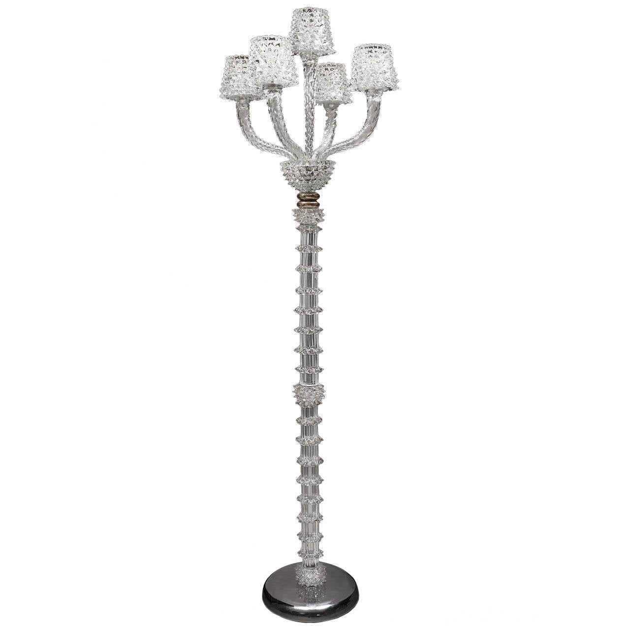 Floor Lamp by Barovier e Toso, Italy circa 1950 For Sale
