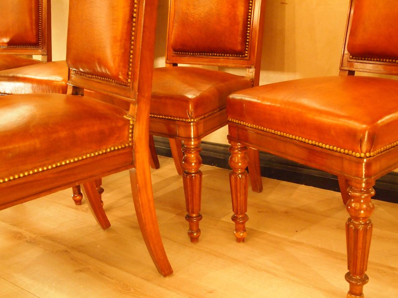 Mid-19th Century Nice Set of 12 Dining Chairs, France, circa 1860 For Sale