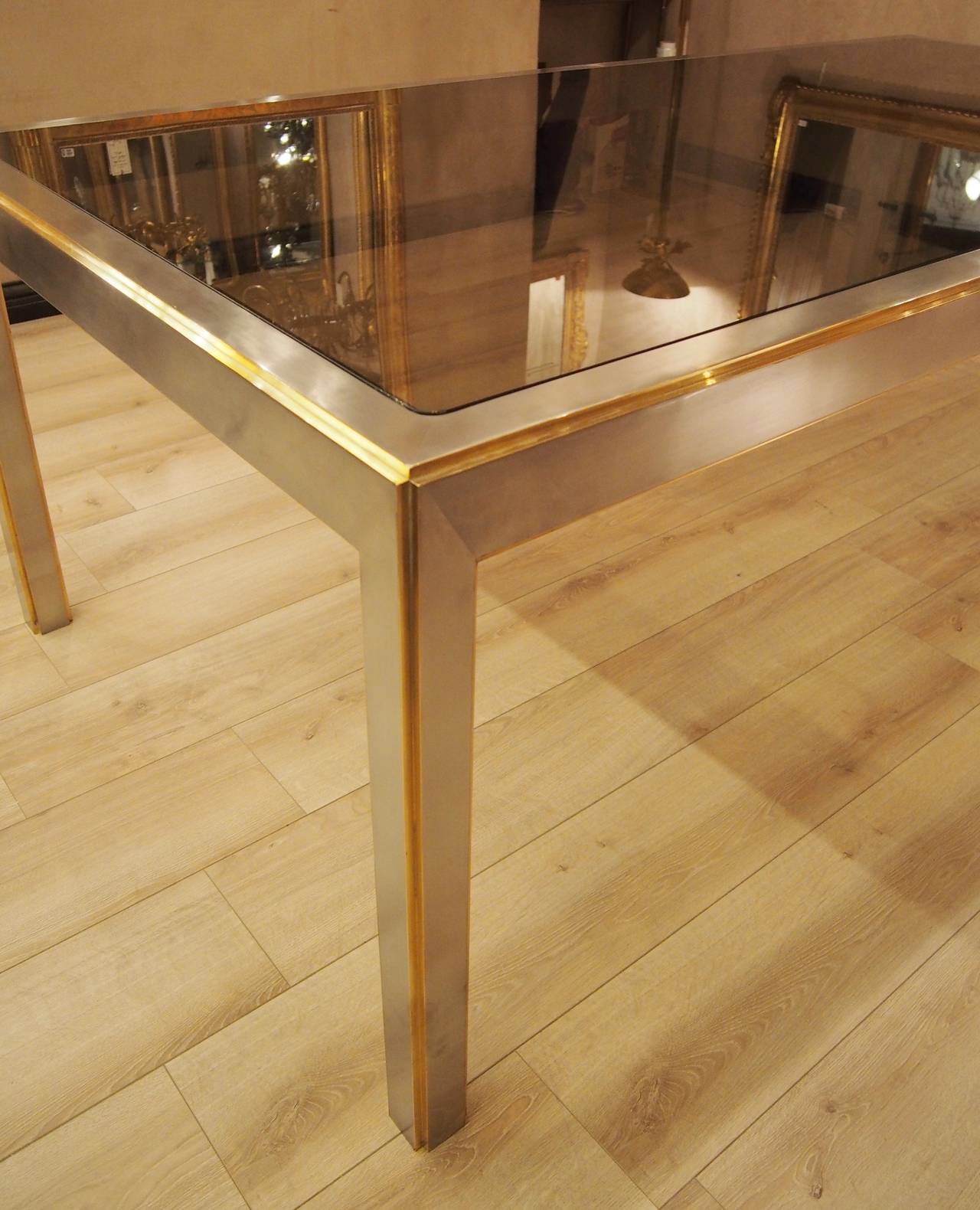 Stunning Dining Table in Stainless Steel, 1965-1970 For Sale 1