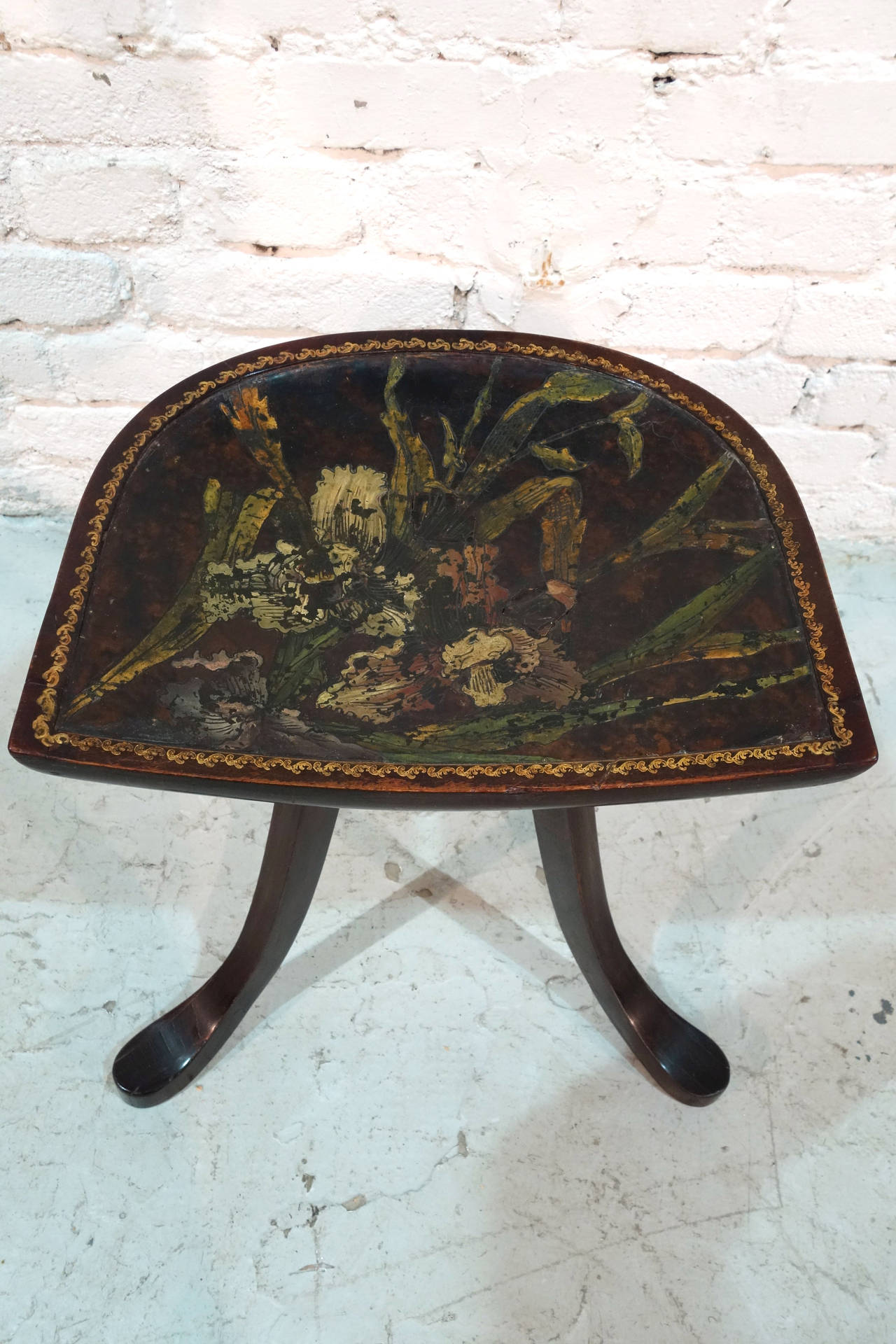 20th Century Thebes Stool Attributed to Leonard F. Wyburd for Liberty & Co