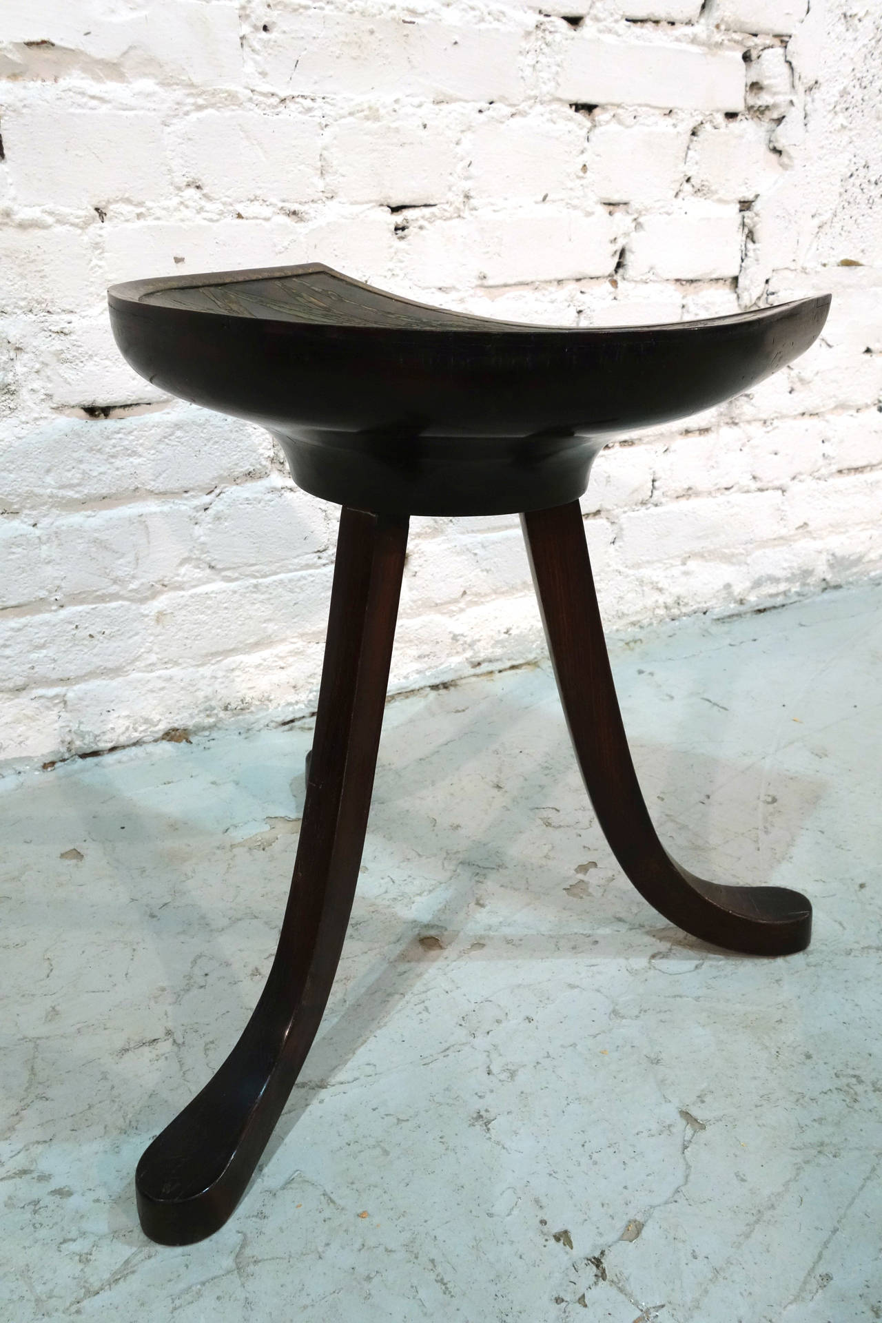 English Thebes Stool Attributed to Leonard F. Wyburd for Liberty & Co