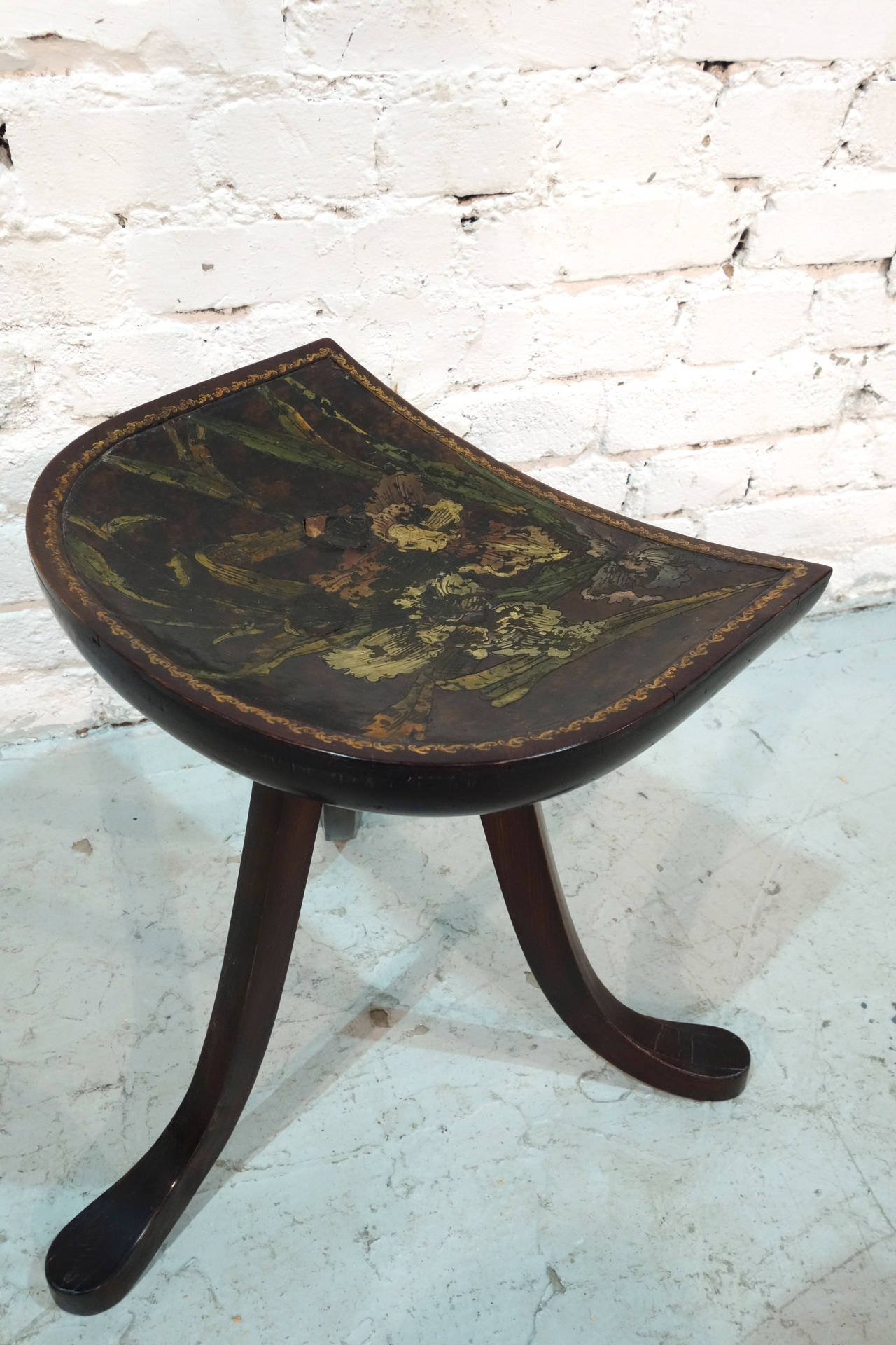 20th Century Thebes Stool Attributed to Leonard F. Wyburd for Liberty & Co For Sale