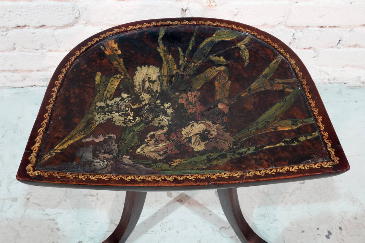 English Thebes Stool Attributed to Leonard F. Wyburd for Liberty & Co For Sale