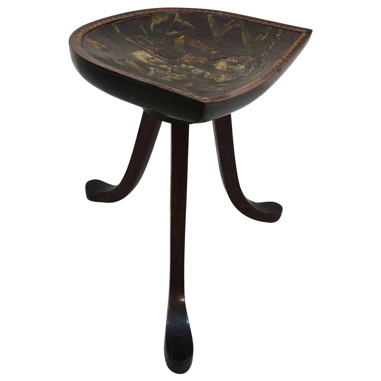 Thebes Stool Attributed to Leonard F. Wyburd for Liberty & Co