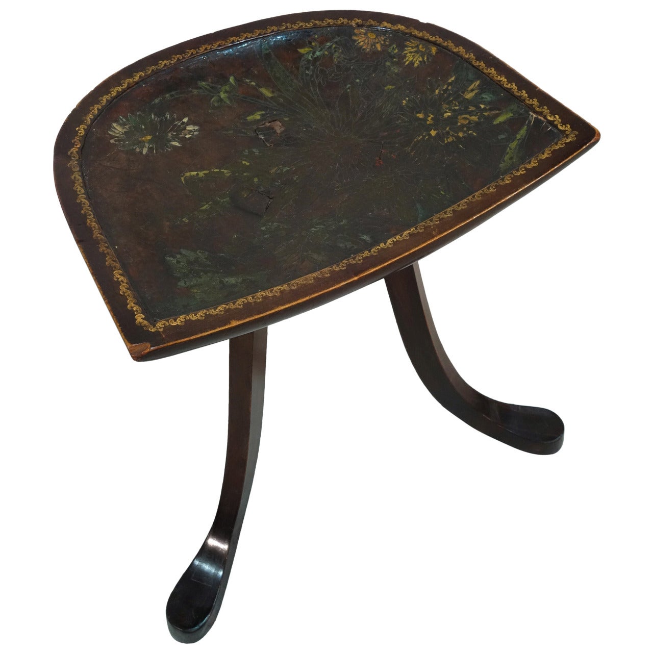 Thebes Stool Attributed to Leonard F. Wyburd for Liberty & Co For Sale