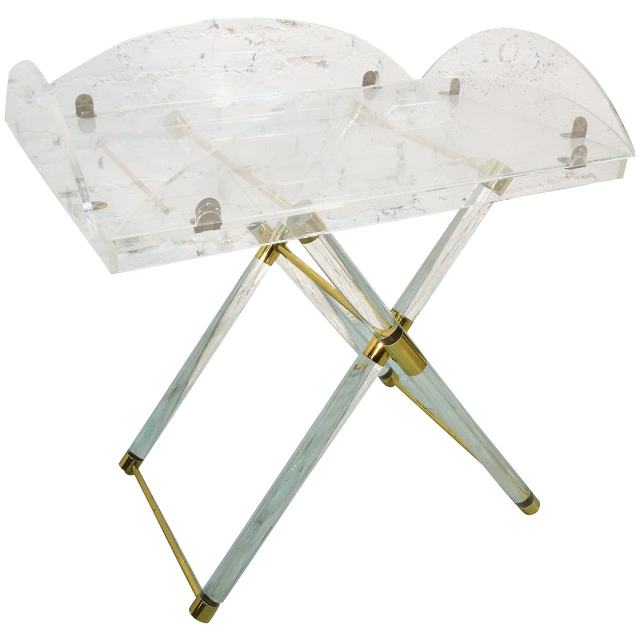 Lucite X-Base Bar Table For Sale