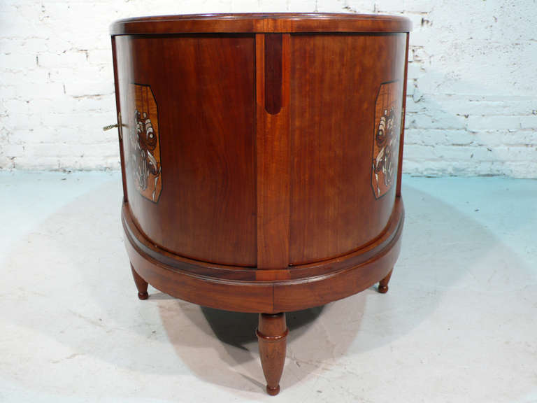 1920s Oval French Double Pedestal Desk