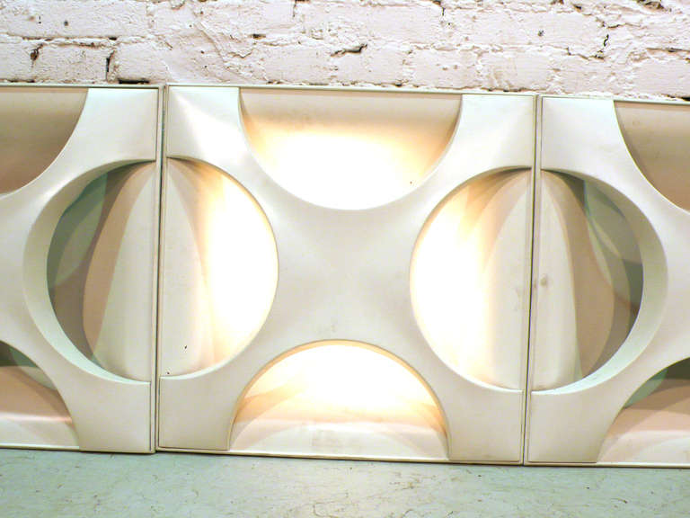 Five Oyster Light Panels by Dieter Witte & Rolf Kruger for Staff 3