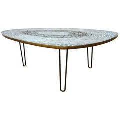 Vintage German Amorphous Mosaic Coffee Table