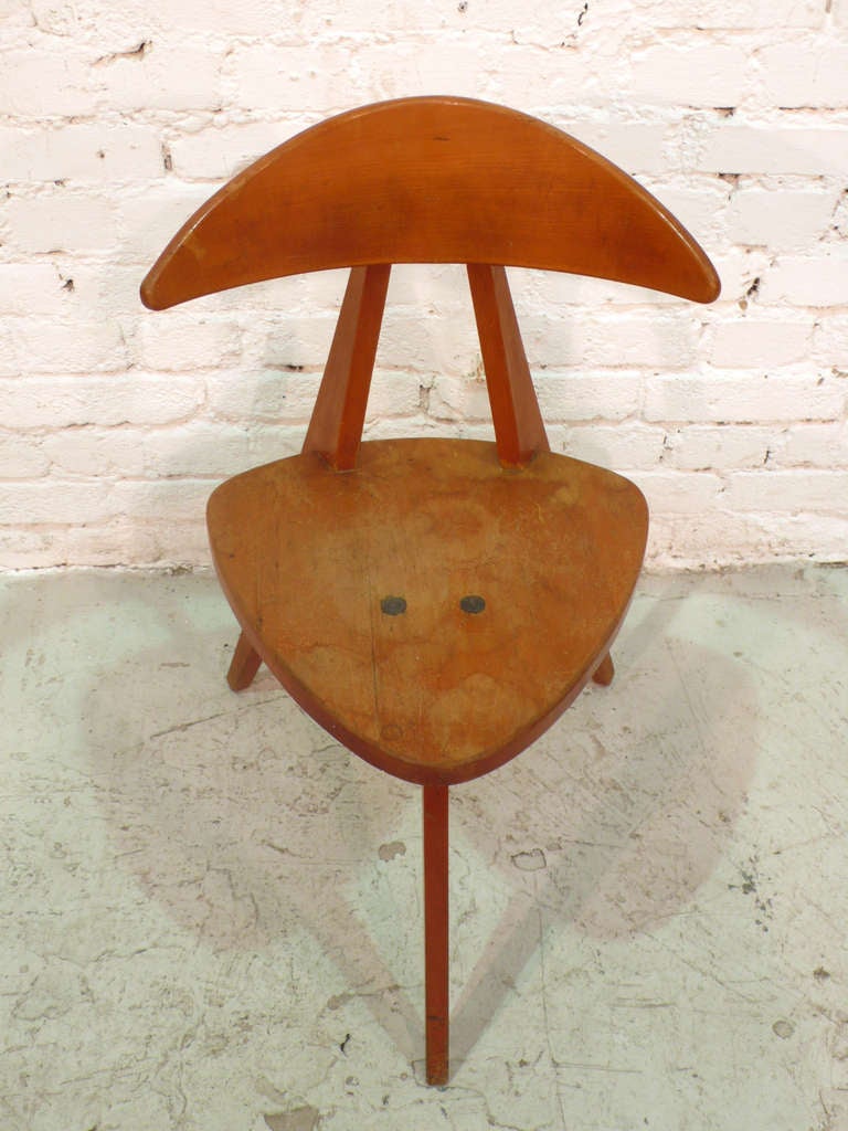 Mid-20th Century Tripod Chair by Walter Papst for Wilkhahn For Sale