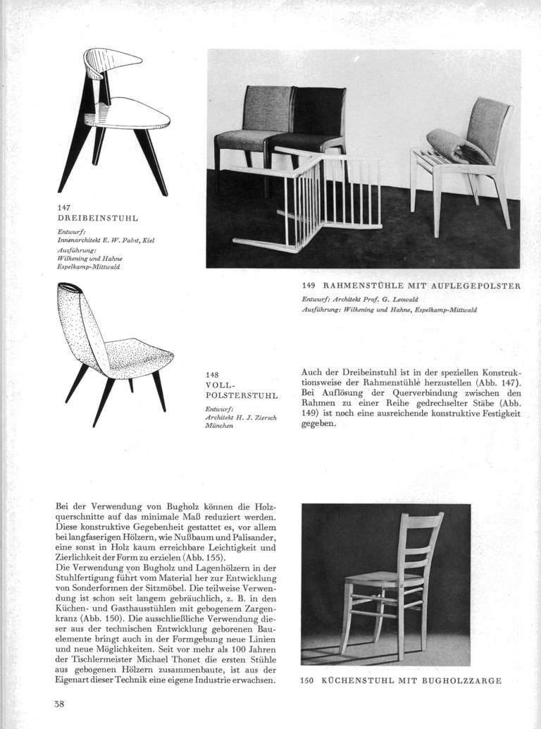 Tripod Chair by Walter Papst for Wilkhahn For Sale 1