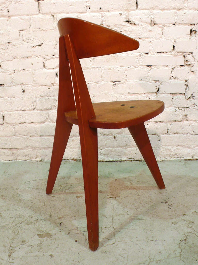 Mid-Century Modern Tripod Chair by Walter Papst for Wilkhahn For Sale