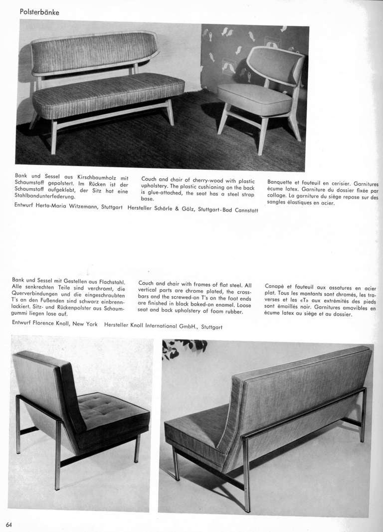 Easy Chair by Herta-Maria Witzemann for Schörle & Gölz Stuttgart For Sale 3