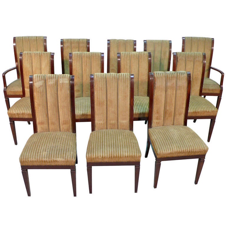 Set of 12 Large German Chairs at 1stDibs