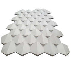 1970s Decorative Plates in Plaster by Perllit, 47 Pieces