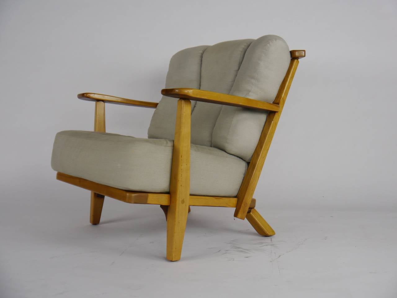 Arts and Crafts Unusual Adirondack Modern Lounge Chairs by Herman de Vries for Cushman