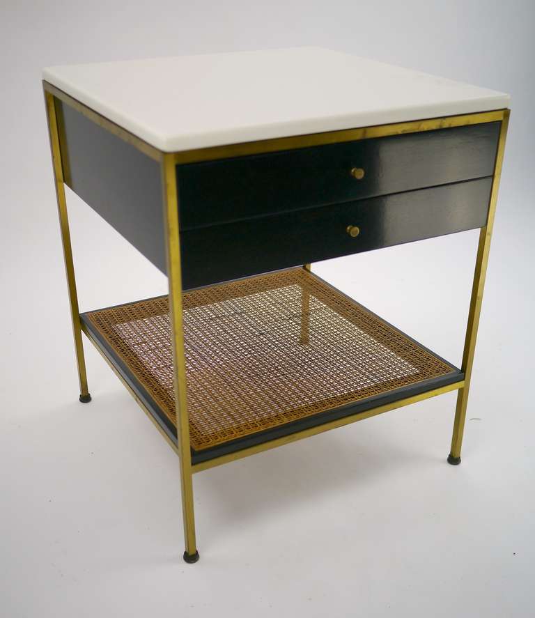 Mid-20th Century Paul Mccobb Nightstands with Vitrolite Tops