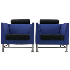 Pair Ettore Sottsass Eastside Lounge Chairs For Knoll
